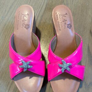 Nina Gelardi Resort Style Platform Sandal Size 7 - Handmade Leather & Cork Shoe